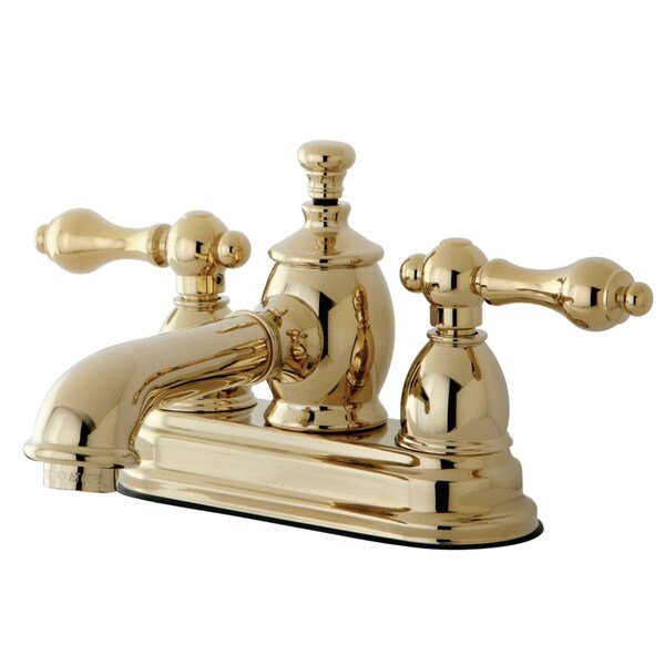 KS7002AL 4" Centerset Bathroom Faucet, Polished Brass